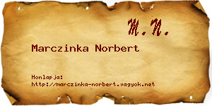 Marczinka Norbert névjegykártya