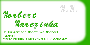 norbert marczinka business card